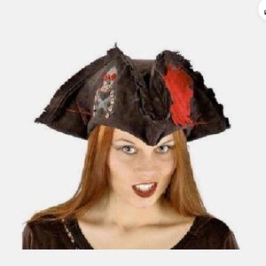 Elope NEW Pirate Skull & Bones Pirate Hat & Pirate Tattoo Sleeves with Eye Patch
